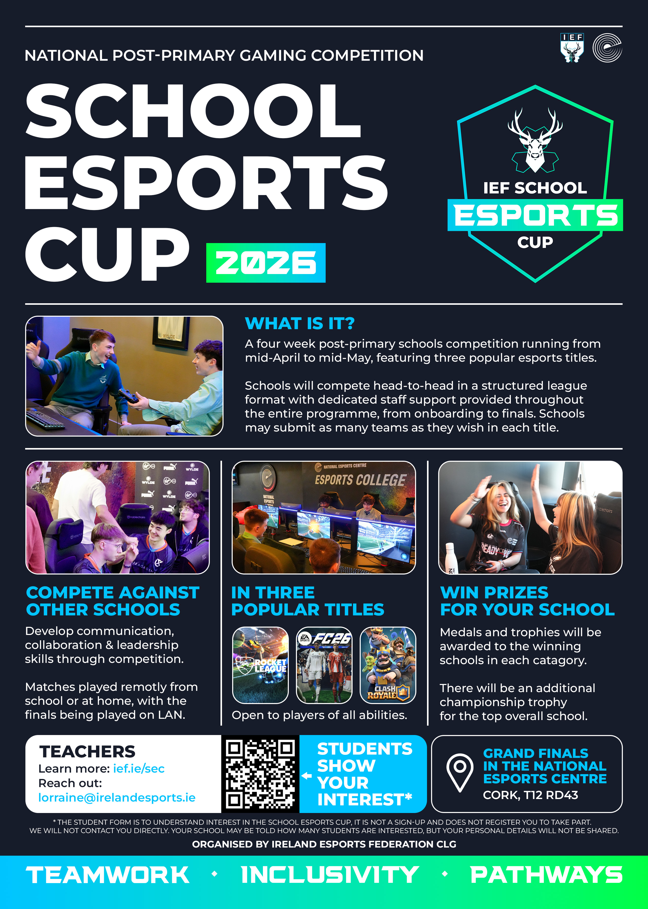 Student interest poster for schools